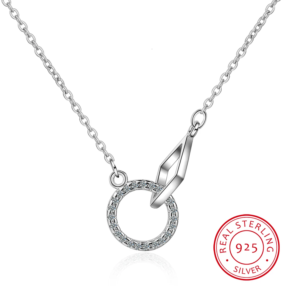 925 Sterling Silver Simple Sweet Strawberry Crystal Moon Pendant Necklace Round Korean Style Clavicle Chain For Women
925 Sterling Silver Simple Sweet Strawberry Crystal Moon Pendant Necklace Round Korean Style Clavicle Chain For Women