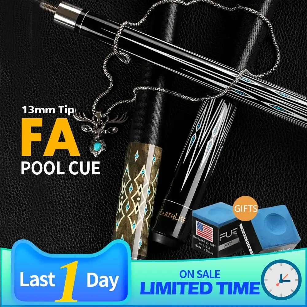 CRICAL FA-1/2 Pool Cue Billiard 13mm Black Thunder Fire Tip XTC-Ferrule Hard Maple Shaft Stick 18 Teeth Joint Kit Decal Butt Cue
CRICAL FA-1/2 Pool Cue Billiard 13mm Black Thunder Fire Tip XTC-Ferrule Hard Maple Shaft Stick 18 Teeth Joint Kit Decal Butt Cue