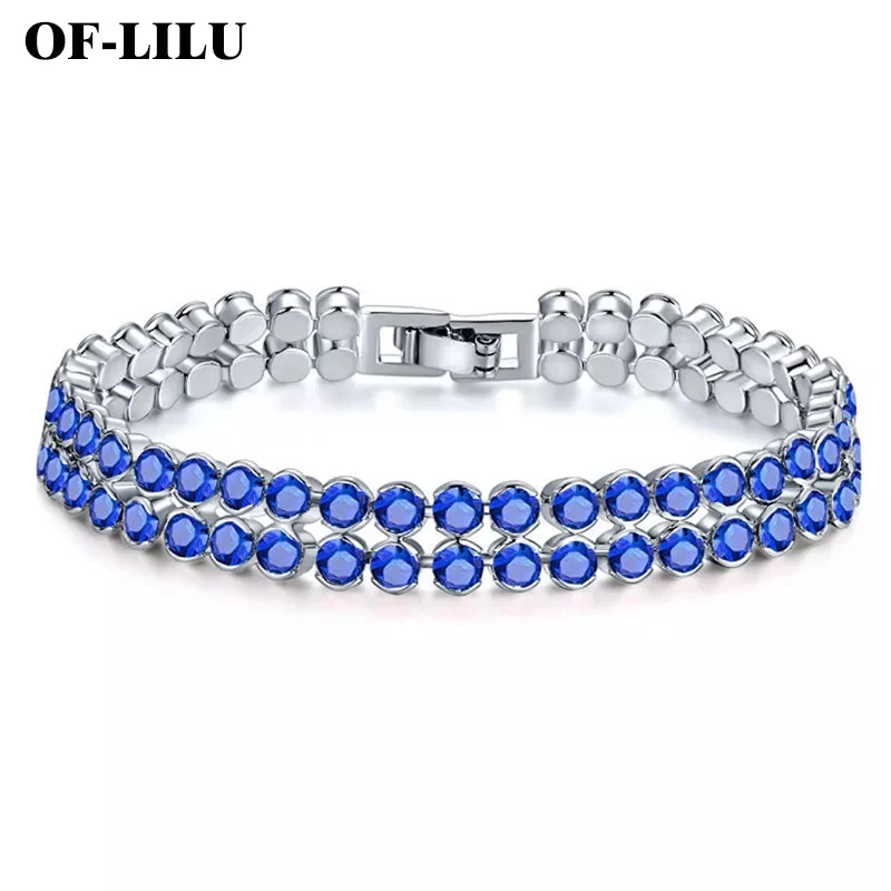 New Roman Rhinestone Natural AAA Zircon Double Row Women Metal Bracelet Charm Men Hip hop Wind Jewelry Alloy Material Gift
New Roman Rhinestone Natural AAA Zircon Double Row Women Metal Bracelet Charm Men Hip hop Wind Jewelry Alloy Material Gift