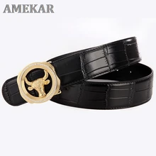 2021 New MEN'S Stainless steel bull buckle belt Leisure cowskin leather crocodile pattern fashion famous luxury men's pants belt
2021 New MEN'S Stainless steel bull buckle belt Leisure cowskin leather crocodile pattern fashion famous luxury men's pants belt
