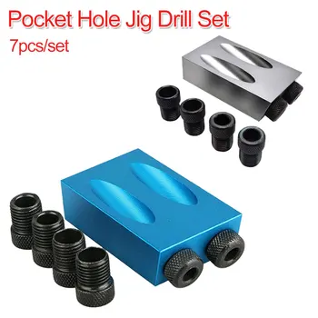 7pc Pocket Hole Jig Kit 6/8/10mm Drive Adapter for Woodworking 15 Degree Angle Drilling Holes Guide Dowel Jig Wood Tools
7pc Pocket Hole Jig Kit 6/8/10mm Drive Adapter for Woodworking 15 Degree Angle Drilling Holes Guide Dowel Jig Wood Tools