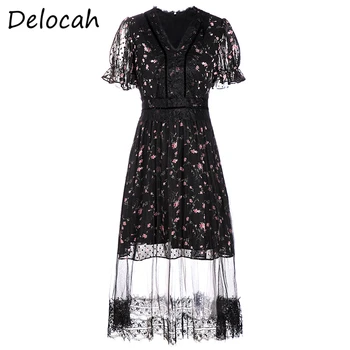 Delocah Summer Women Fashion Runway A-Line Dress Sexy V-Neck Lace Embroidery Female Patchwork Mesh Party Midi Dresses vestidos
Delocah Summer Women Fashion Runway A-Line Dress Sexy V-Neck Lace Embroidery Female Patchwork Mesh Party Midi Dresses vestidos
