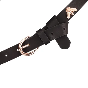 Exquisite Bee Decoration Belt Ladies Black Leather Narrow Belt Custom Ladies Insect Wild Short Feminino Jeans Women's Belts
Exquisite Bee Decoration Belt Ladies Black Leather Narrow Belt Custom Ladies Insect Wild Short Feminino Jeans Women's Belts