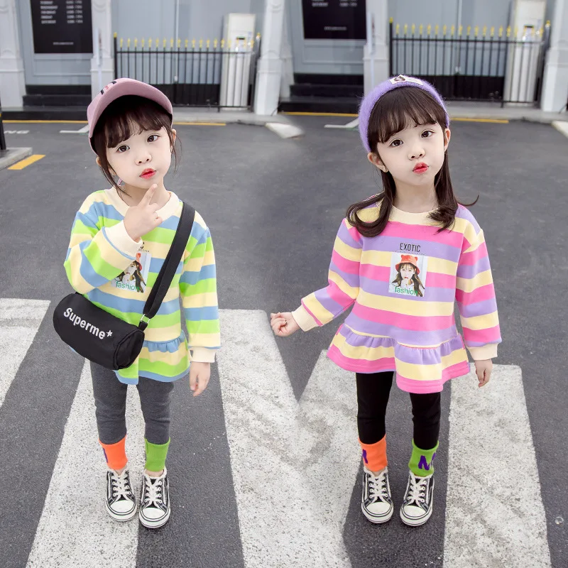 2019 Autumn And Winter New Style Korean-style Childrenswear Girls plus Velvet Fashion Striped Suit Children Two-Piece Set
2019 Autumn And Winter New Style Korean-style Childrenswear Girls plus Velvet Fashion Striped Suit Children Two-Piece Set
