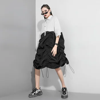 Summer Dress Stitching Solid Color Hip Hop Dresses Personalized Plus Size Drawstring Decorative Casual Dress Women Cloth TA6990
Summer Dress Stitching Solid Color Hip Hop Dresses Personalized Plus Size Drawstring Decorative Casual Dress Women Cloth TA6990