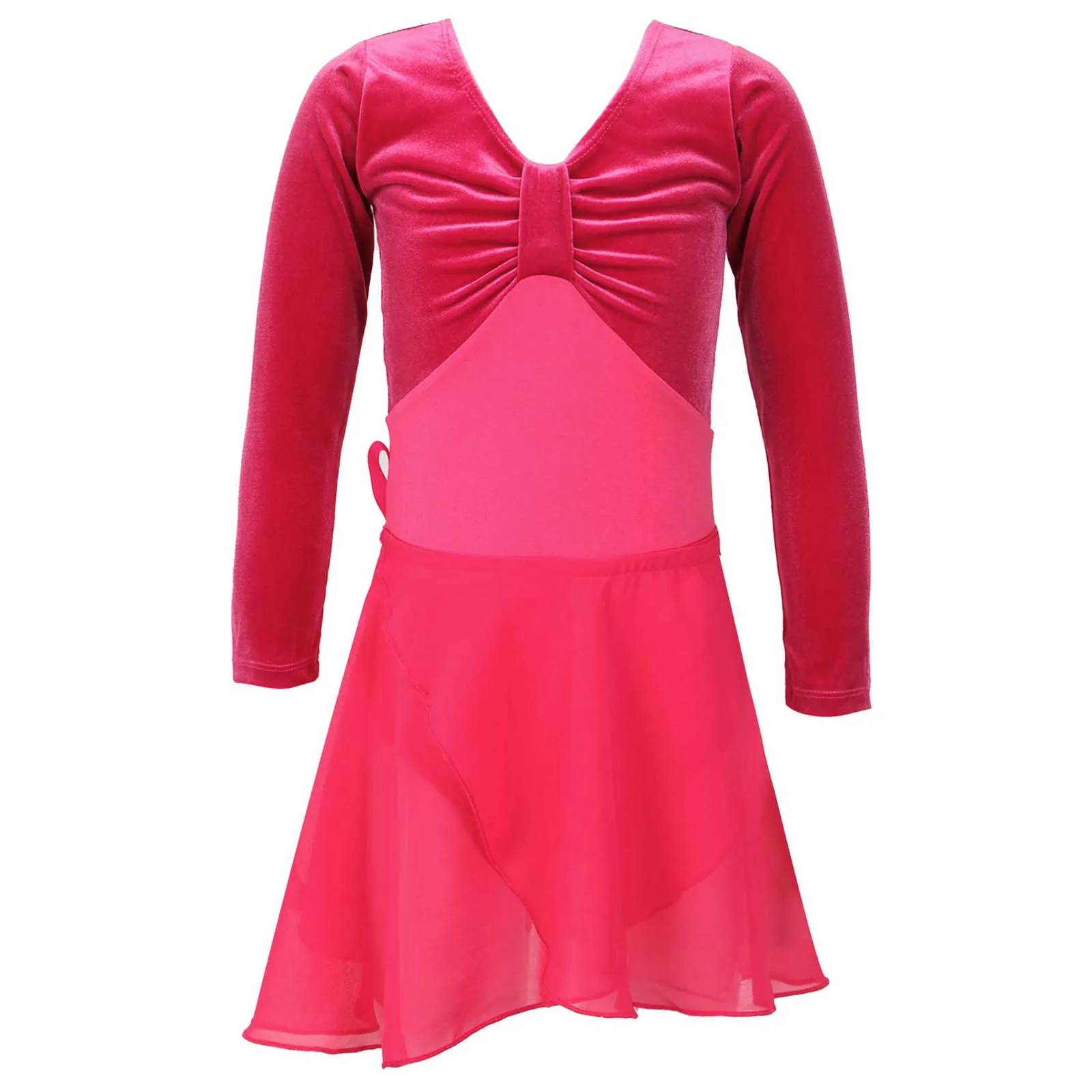 Cute Kids Girls Dance Costume Ballet Dancing Clothes Set Velvet Long Sleeve Knot Front Button Closure Ballet Leotards with Skirt
Cute Kids Girls Dance Costume Ballet Dancing Clothes Set Velvet Long Sleeve Knot Front Button Closure Ballet Leotards with Skirt