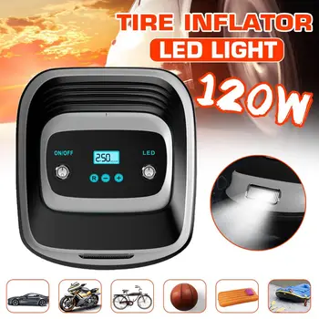 120W DC 12V LED Light Tire Pump Car Portable Air Compressor Digital LCD Display Tire Inflator Auto Air Pump for Car Motorcycle
120W DC 12V LED Light Tire Pump Car Portable Air Compressor Digital LCD Display Tire Inflator Auto Air Pump for Car Motorcycle