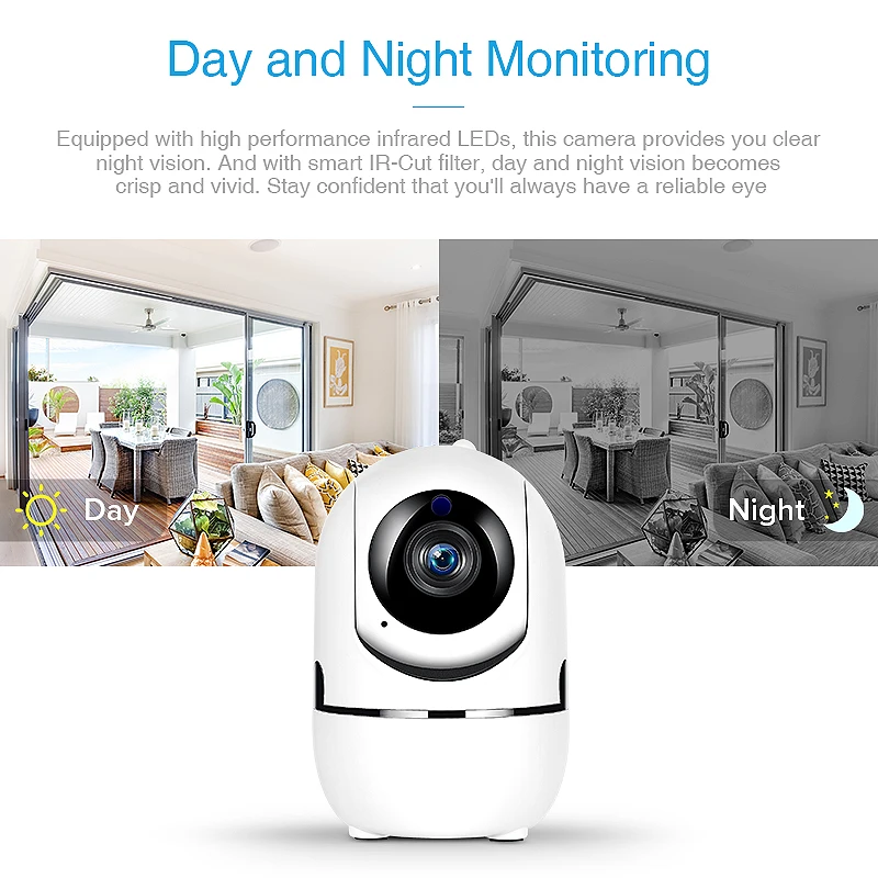 Home Security Surveillance 1080P Cloud IP Camera Camera Auto Tracking Network WiFi Camera Wireless CCTV Camera YCC365
