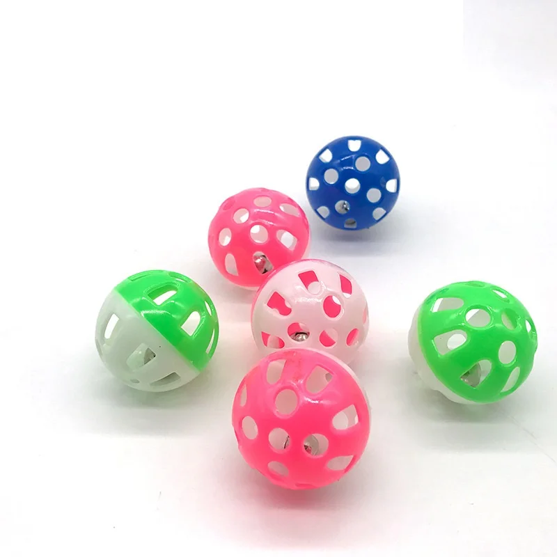 Funny Toys for Cats Ball with Bell Ring Playing Chew Rattle Scratch Plastic Ball Interactive Cat Training Toys Pet Cat Supply