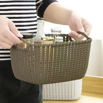 Plastic Storage Basket Desktop Snack Storage Box Rectangular Kitchen Organizing Basket Debris Storage Box
Plastic Storage Basket Desktop Snack Storage Box Rectangular Kitchen Organizing Basket Debris Storage Box