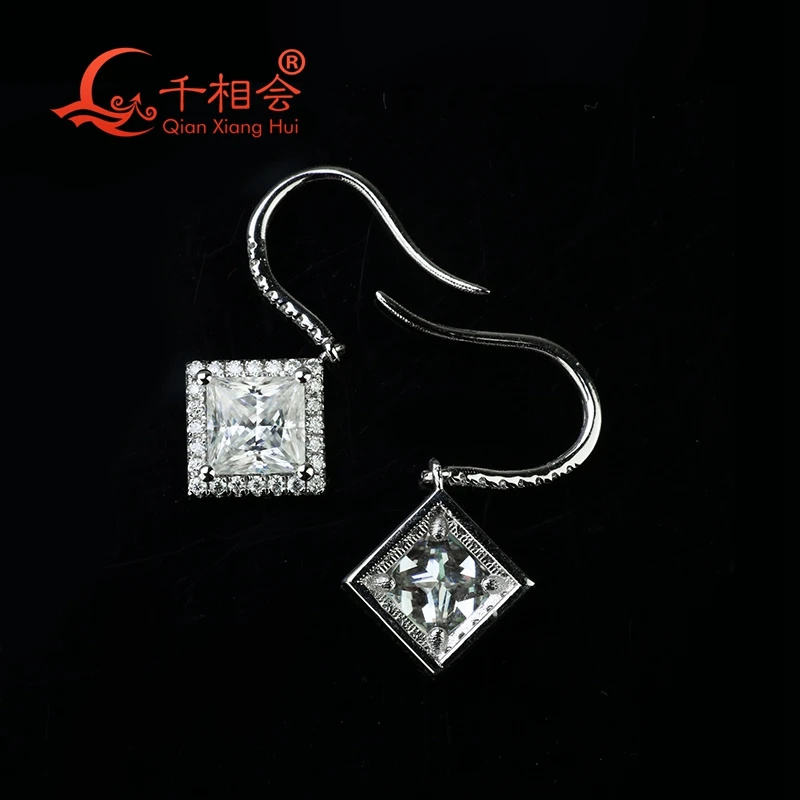 14k 18k white yellow gold 8mm square shape earrings ear stud round 6mm D VVS white moissanite stone drop earring jewelry
14k 18k white yellow gold 8mm square shape earrings ear stud round 6mm D VVS white moissanite stone drop earring jewelry