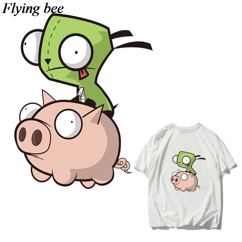 Flyingbee Cartoon Invader ZIM DIY Heat Transfer Patches Clothes Stickers T-shirt Decoration Patches Heat Press Appliques X0660
Flyingbee Cartoon Invader ZIM DIY Heat Transfer Patches Clothes Stickers T-shirt Decoration Patches Heat Press Appliques X0660
