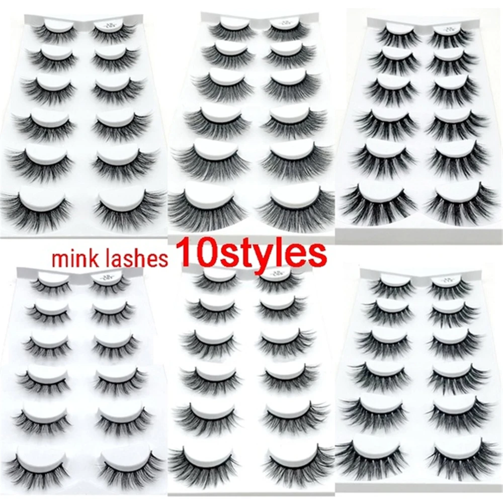 10Pairs/set 3D Mink Hair False Eyelashes for Woman 3D Handmad Natural/Thick Long Eye Lashes for Makeup Beauty
10Pairs/set 3D Mink Hair False Eyelashes for Woman 3D Handmad Natural/Thick Long Eye Lashes for Makeup Beauty