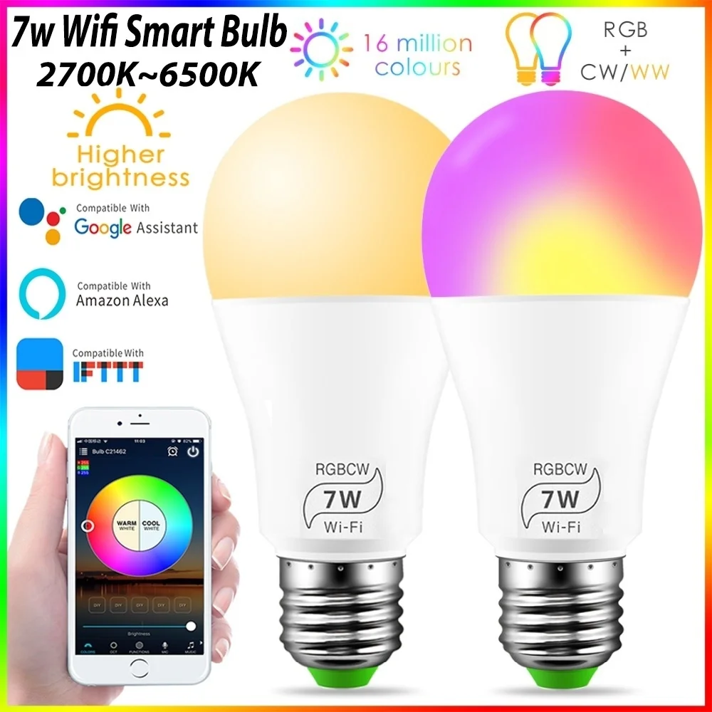 New Wireless Bluetooth Smart Bulb LED 7W Magic Lamp E27 Color Change Light Bulb Smart Home Lighting Apply to IOS /Android D30
New Wireless Bluetooth Smart Bulb LED 7W Magic Lamp E27 Color Change Light Bulb Smart Home Lighting Apply to IOS /Android D30