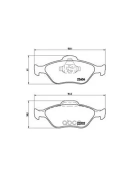 Brake disc pads front. Ford Fiesta box (J5 _ J3 _) 02/96- / Ford Fiesta box (JV _) 05/98 Brembo art. p24055
Brake disc pads front. Ford Fiesta box (J5 _ J3 _) 02/96- / Ford Fiesta box (JV _) 05/98 Brembo art. p24055