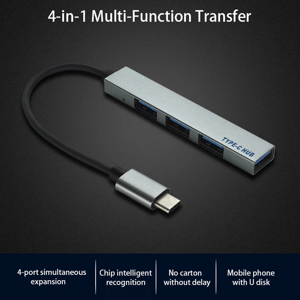 4 Port 480M Splitter USB-C to USB 2.0 Type C HUB Converter OTG Adapter Cable for Macbook Pro iMac PC Laptop Notebook Accessories
4 Port 480M Splitter USB-C to USB 2.0 Type C HUB Converter OTG Adapter Cable for Macbook Pro iMac PC Laptop Notebook Accessories