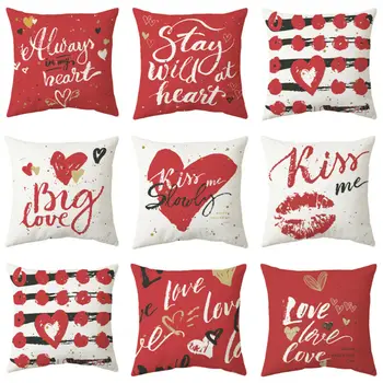 Pillow Case Red Valentine Day Decoration Cushion Cover Polyester Heart I LOVE YOU Print Pillow Cover For Couple Home Decor 45*45
Pillow Case Red Valentine Day Decoration Cushion Cover Polyester Heart I LOVE YOU Print Pillow Cover For Couple Home Decor 45*45