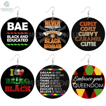 SOMESOOR BAE Black And Educated Printed Wooden Drop Earrings Curly QUEENDOM Inspiring Woman Sayings Designs For Ladies Gifts
SOMESOOR BAE Black And Educated Printed Wooden Drop Earrings Curly QUEENDOM Inspiring Woman Sayings Designs For Ladies Gifts