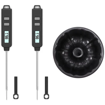 1 Set Meat Thermometer Cooking Food with Super Long Probe & 1 Pcs 9 Inch Cake Tool Baking Mold Baking Tray
1 Set Meat Thermometer Cooking Food with Super Long Probe & 1 Pcs 9 Inch Cake Tool Baking Mold Baking Tray