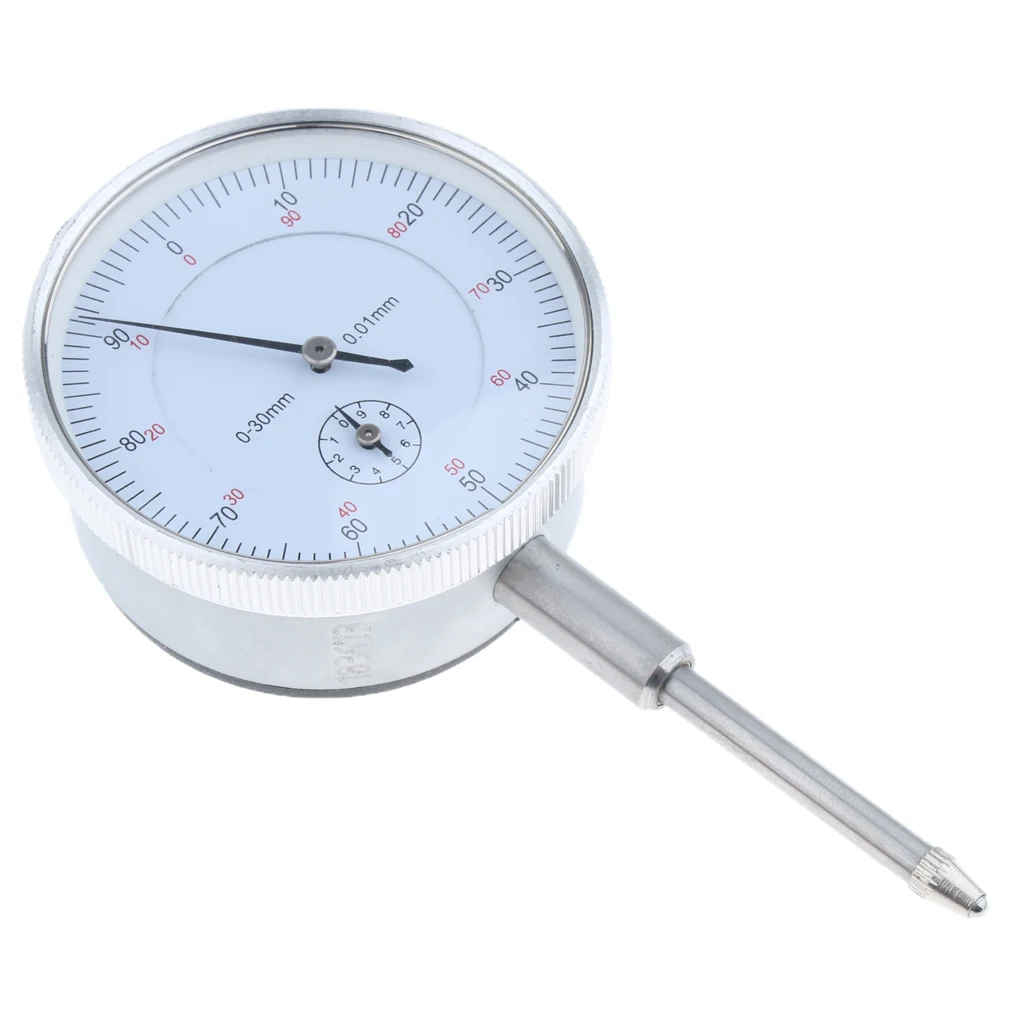 Precision Dial Test Indicator With Pointer, 0-30mm, Continuous clockwise pointer rotation displays units; Metric reading Precision Dial Test Indicator With Pointer, 0-30mm, Continuous clockwise pointer rotation displays units; Metric reading