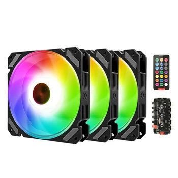 COOLMOON Computer Case Fan 12cm Silent CPU Water-Cooled Shenguang Synchronous PWM Temperature Control 5V ARGB Chassis Fan(3 Pcs)
COOLMOON Computer Case Fan 12cm Silent CPU Water-Cooled Shenguang Synchronous PWM Temperature Control 5V ARGB Chassis Fan(3 Pcs)