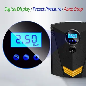 Portable 150PSI Car Tire Inflator Digital Display Air Compressor Pump with LED Light DC12V Car Pump Motorcycle
Portable 150PSI Car Tire Inflator Digital Display Air Compressor Pump with LED Light DC12V Car Pump Motorcycle