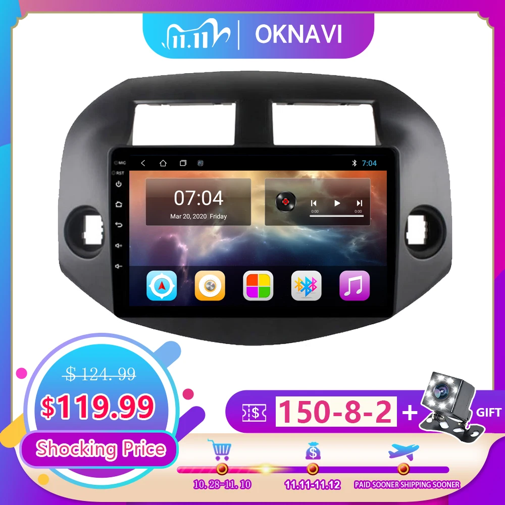 Android 9.0 DSP Car Smart Radio Player For Toyota Rav4 2007-2011 Navigation Bluetooth IPS Screen Support Carplay 2 din No DVD
Android 9.0 DSP Car Smart Radio Player For Toyota Rav4 2007-2011 Navigation Bluetooth IPS Screen Support Carplay 2 din No DVD