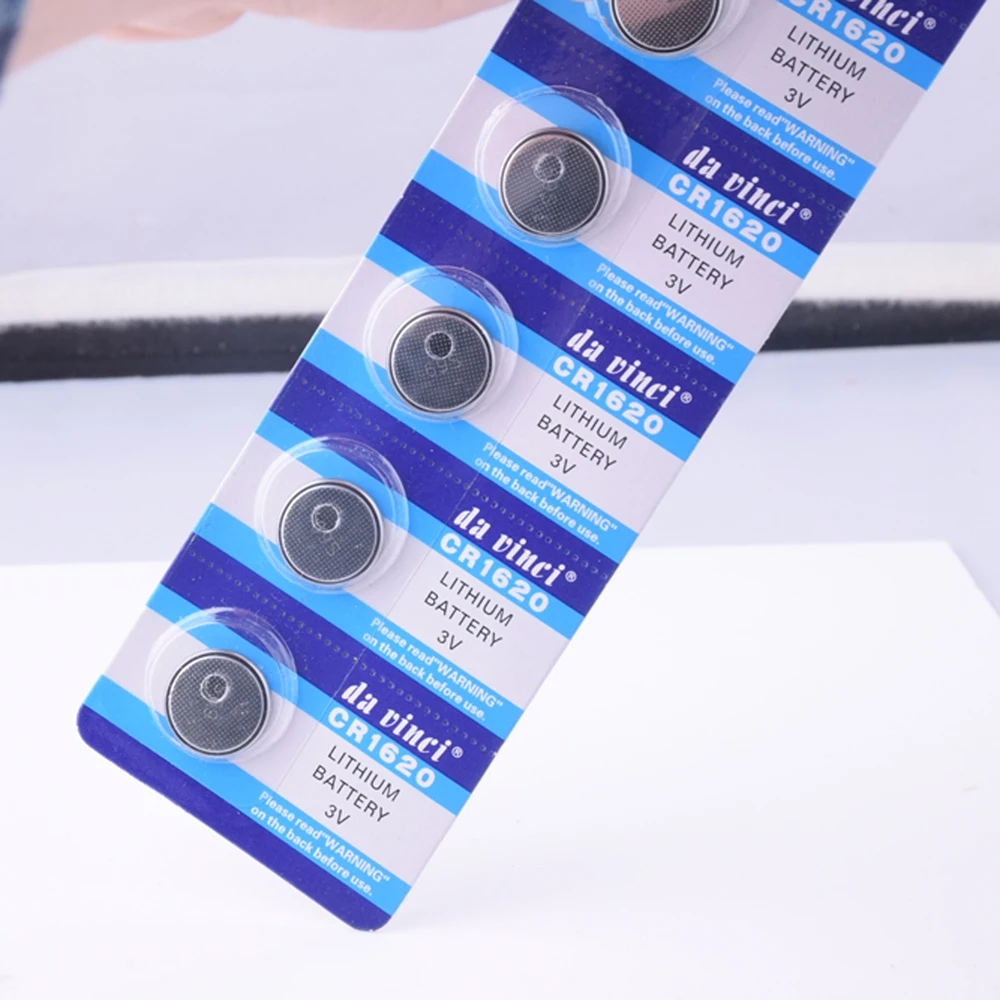 5Pcs/Pack 3Volt CR1620 Button Batteries ECR1620 DL1620 5009LC For Electronic instruments Camcorders Cell Coin Lithium Battery