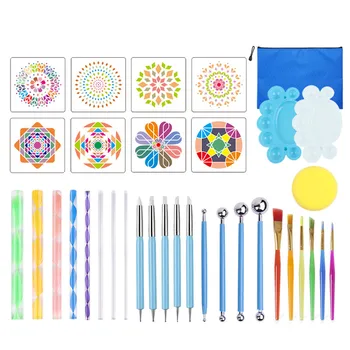 35pcs Mandala Dotting Tools Set Pen Dotting Tools Mandala Stencil Ball Stylus Paint Tray For Painting Rocks Coloring Drawing z2
35pcs Mandala Dotting Tools Set Pen Dotting Tools Mandala Stencil Ball Stylus Paint Tray For Painting Rocks Coloring Drawing z2