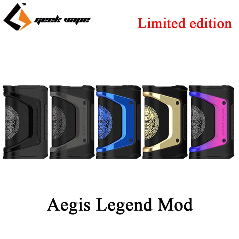 Limited edition Original Geekvape Aegis Legend Mod 200W TC Box Mod Powered by Dual 18650 batteries e cigs
Limited edition Original Geekvape Aegis Legend Mod 200W TC Box Mod Powered by Dual 18650 batteries e cigs