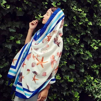 Fashion Scarves For Women Folk-custom Shell Printing Long Soft Lady Wrap Scarf Cotton Shawl Sunscreen Beach Casual Bandana Scarf
Fashion Scarves For Women Folk-custom Shell Printing Long Soft Lady Wrap Scarf Cotton Shawl Sunscreen Beach Casual Bandana Scarf