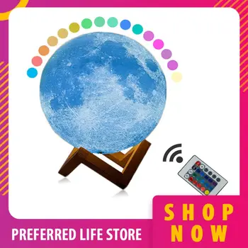 Unique 16 Colors 3D Print Moon Lamp Touch Control Brightness USB Charging Lights LED Night Light Home Decoration
Unique 16 Colors 3D Print Moon Lamp Touch Control Brightness USB Charging Lights LED Night Light Home Decoration