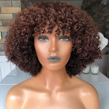 Brazilian Brown Curly Bob with Bang 13x6 Lace Front Human Hair Wig with Baby Hair for Black Women Natural Hairline Bleached Knot
Brazilian Brown Curly Bob with Bang 13x6 Lace Front Human Hair Wig with Baby Hair for Black Women Natural Hairline Bleached Knot
