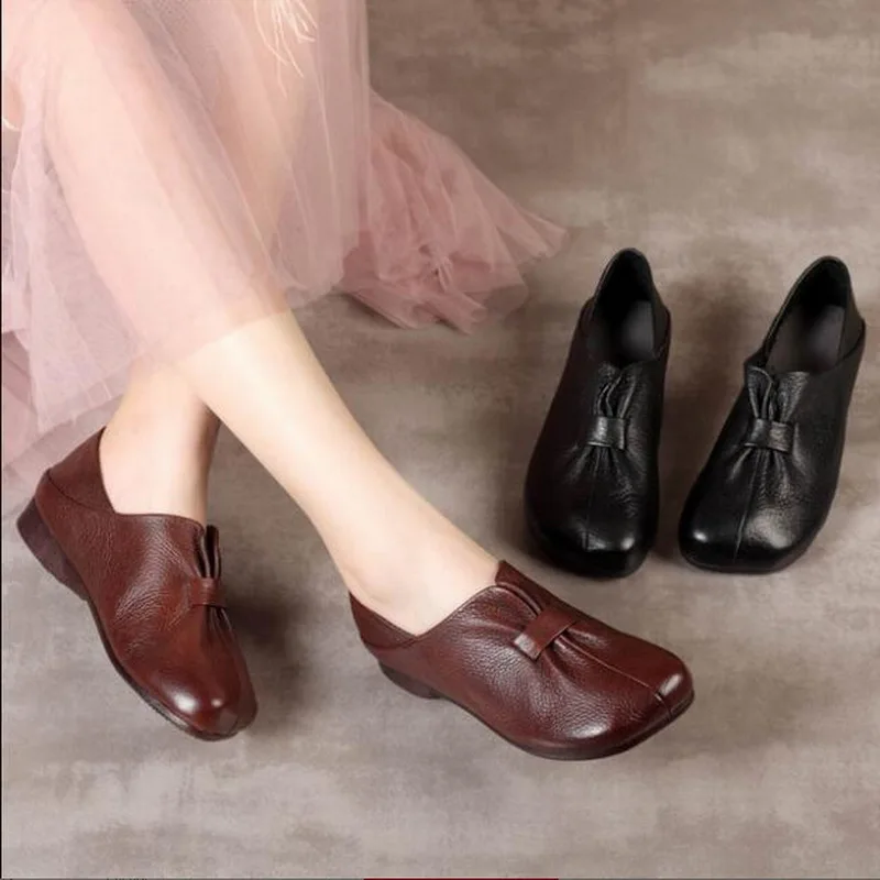 Autumn Fashion Women Shoes Handmade Genuine Leather Loafers Soft Comfortable Women Casual Shoes Top Quality Ladies Flats Shoes
Autumn Fashion Women Shoes Handmade Genuine Leather Loafers Soft Comfortable Women Casual Shoes Top Quality Ladies Flats Shoes
