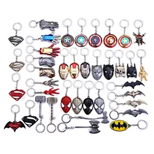 Milagre Vingadores Mjolnir Quake Keychain Escudo Capitão América Homem De Ferro Batman Máscara Pendure Pingente Em Torno do filme da corrente chave(China)