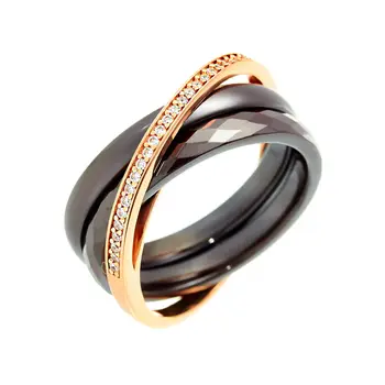 Кольцо из серебра с керамикой и фианитами R00151 
Кольцо из серебра с керамикой и фианитами R00151