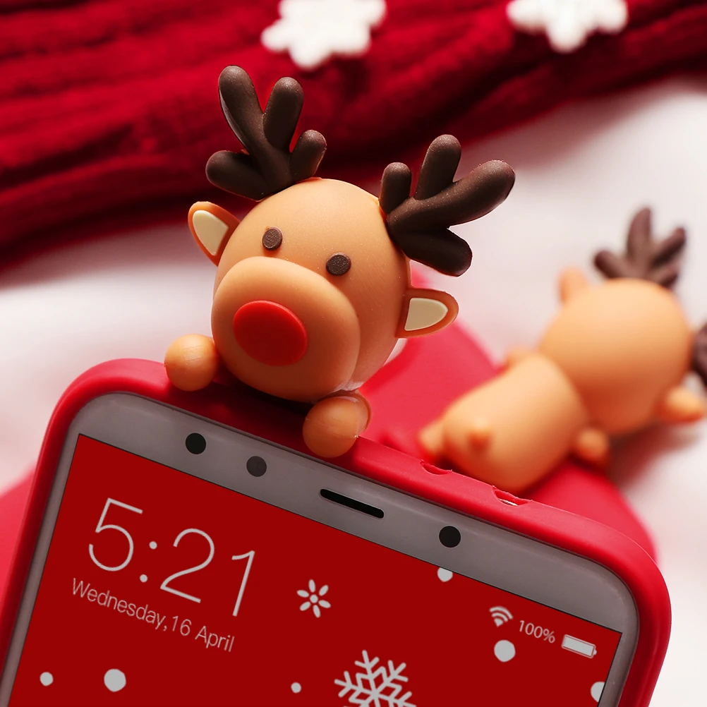 Чехол с рисунком рождественского оленя для Xiaomi Redmi Mi CC9e CC9 Note 7 6 5 Pro 8 9 A2 Lite SE Explorer A1 5X