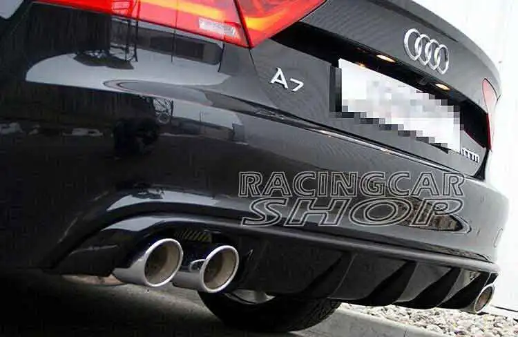 REAL CARBON FIBER MTM Rear Diffuser Fit For Audi A7 Non-Sline Bumper 2011-2014