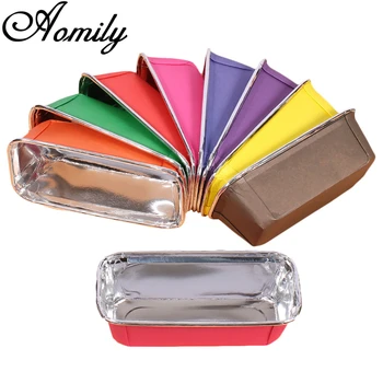 Aomily 50Pcs Rectangular Aluminum Foil Muffin Cupcake Paper Cups Cake Tray Party Baking Decoration Cupcake Wrapper Pastry Tools 
Aomily 50Pcs Rectangular Aluminum Foil Muffin Cupcake Paper Cups Cake Tray Party Baking Decoration Cupcake Wrapper Pastry Tools
