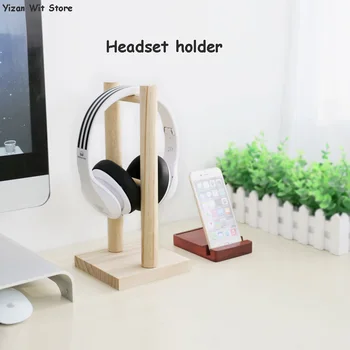 Wooden headset holder Round base and square base A combination of fashion and nature 
Wooden headset holder Round base and square base A combination of fashion and nature
