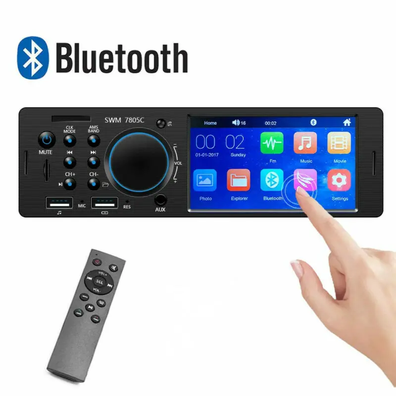12V 4.1" HD 1 Din Car Radio Stereo FM AM WMA Bluetooth AUX In-Dash MP5 Player Spare Hands-free U Disk MP3 Dual USB
12V 4.1" HD 1 Din Car Radio Stereo FM AM WMA Bluetooth AUX In-Dash MP5 Player Spare Hands-free U Disk MP3 Dual USB
