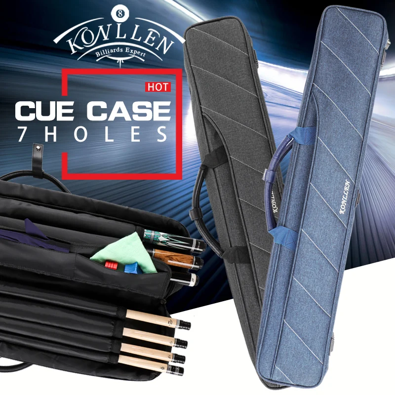 KONLLEN 7 Holes Cue Case High Capacity 3 Butts 4 Shafts Multi-piece Rod Box Oxford Canvas Bag Sturdy Wear-resistant Accessories
KONLLEN 7 Holes Cue Case High Capacity 3 Butts 4 Shafts Multi-piece Rod Box Oxford Canvas Bag Sturdy Wear-resistant Accessories