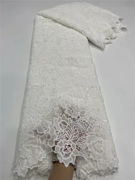 France 100% Dry Cotton Lace Fabrics Latest High Quality white Nigerian Cotton Lace fabric For Wedding Dress DF102 
France 100% Dry Cotton Lace Fabrics Latest High Quality white Nigerian Cotton Lace fabric For Wedding Dress DF102