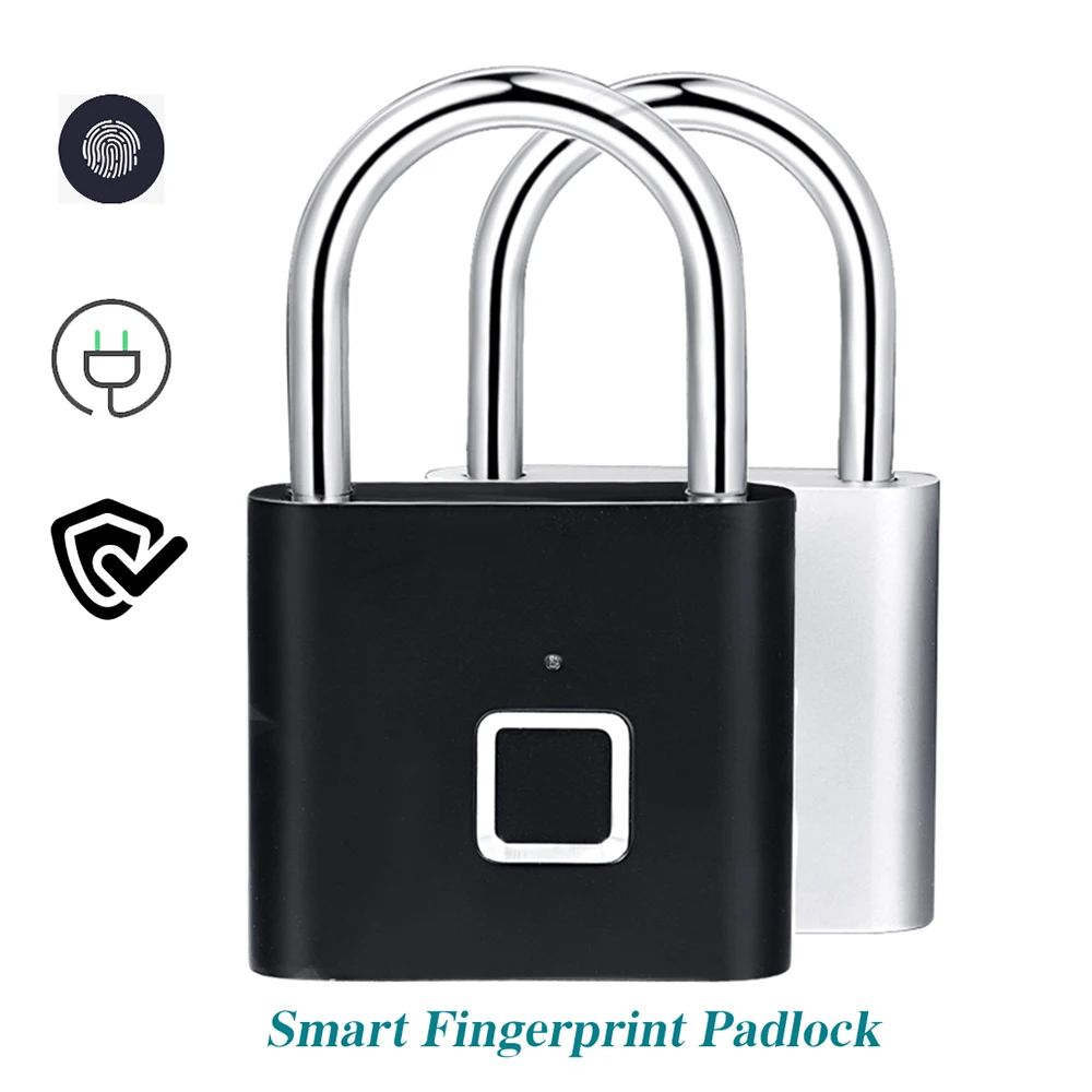 Smart Fingerprint Padlock Keyless USB Rechargeable Quick Unlock Black Silver Free Ship
Smart Fingerprint Padlock Keyless USB Rechargeable Quick Unlock Black Silver Free Ship