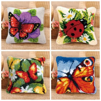 Flower Butterfly Latch Hook Rug Kit Pillow Goblen Kitleri Cushion Canvas Cushion Button Pack Rug Embroidery Crocheting Latch DIY
Flower Butterfly Latch Hook Rug Kit Pillow Goblen Kitleri Cushion Canvas Cushion Button Pack Rug Embroidery Crocheting Latch DIY