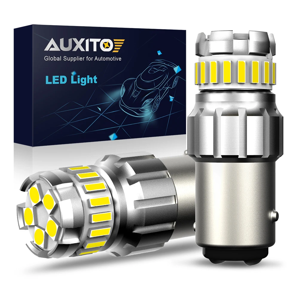 

AUXITO 2pcs P21W BA15S LED Canbus 1156 BAY15D 1157 P21/5W LED Bulbs T15 R5W Car Lights 6500K White Brake Lights Reverse Lamp DRL