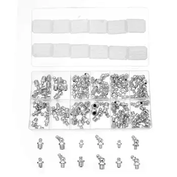 Grease Nipple Metric Imperial M6/M8/M10 BSP UNF 45/90/180° Metal Galvanized Assorted Box of Grease Nipples Fuel Injector 130X
Grease Nipple Metric Imperial M6/M8/M10 BSP UNF 45/90/180° Metal Galvanized Assorted Box of Grease Nipples Fuel Injector 130X