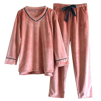 Flannel 2PCS Pajamas Suit Women Sleepwear Casual Shirt&Pants Pyjamas Soft Intimate Lingerie Home Clothes Winter Warm Nightwear
Flannel 2PCS Pajamas Suit Women Sleepwear Casual Shirt&Pants Pyjamas Soft Intimate Lingerie Home Clothes Winter Warm Nightwear