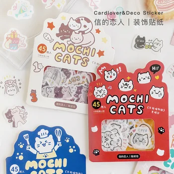 45 Pcs/bag Cat Story Series Expression Decorative Stickers Scrapbooking Stick Label Diary Album Stationery Stickers Accessories 
45 Pcs/bag Cat Story Series Expression Decorative Stickers Scrapbooking Stick Label Diary Album Stationery Stickers Accessories