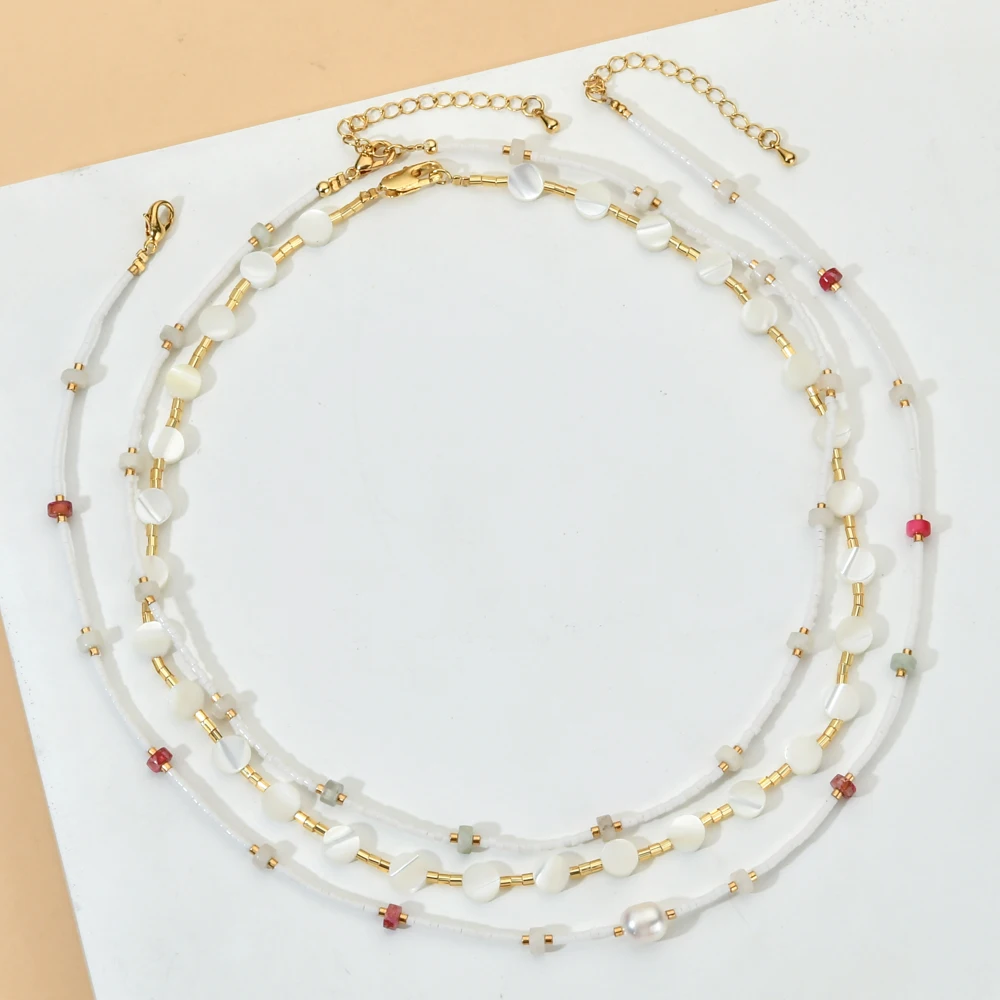 ZMZY Bohemia Handmade Pearls Beads Shell Necklace Women's Fashion Luxury Quality Jewelry Retro For Girls Accessories | Украшения и